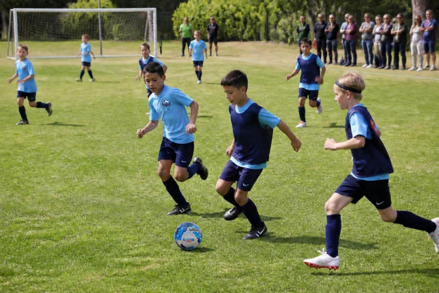 Kids playing a small-sided match